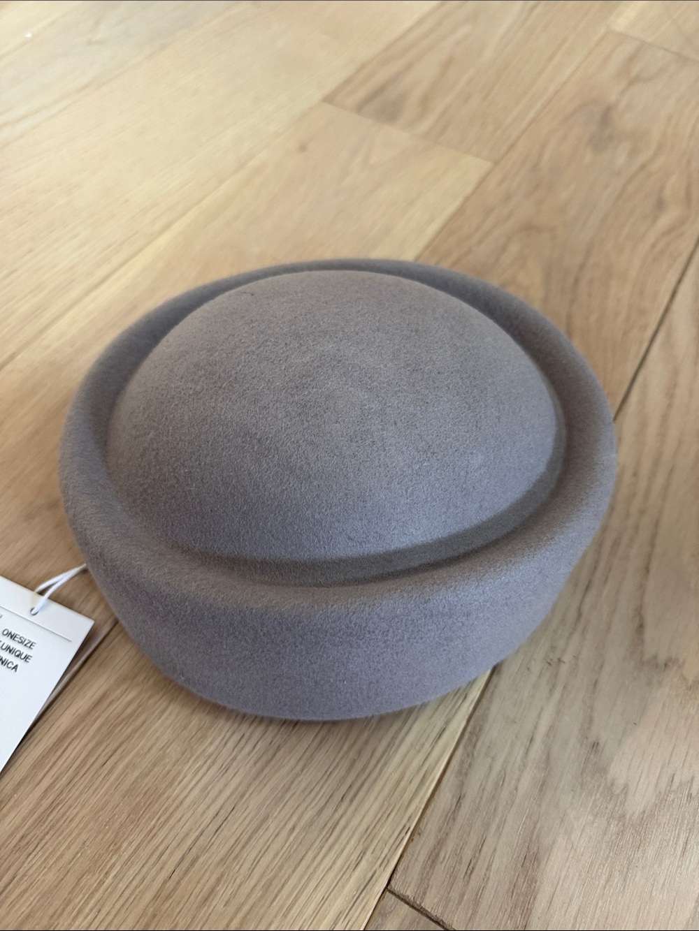 H&M Gray Velvet Round Pillbox Hat